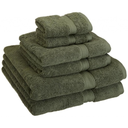 Superior 900GSM Egyptian Cotton 6-Piece Towel Set  Forest Green 900GSM 6 PC SET FG